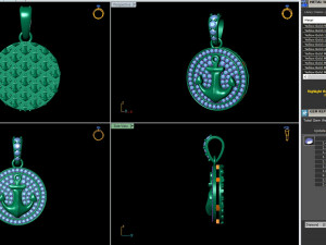 diamond anchor pendant 02 Modelo de Impressão 3D