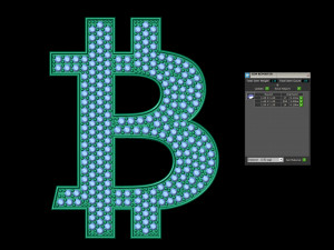diamond bitcoin b letter pendant 3D प्रिंट मॉडल