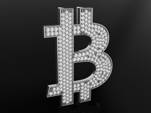 diamond bitcoin b letter pendant 3D प्रिंट मॉडल