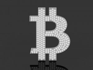 diamond bitcoin b letter pendant 3D प्रिंट मॉडल