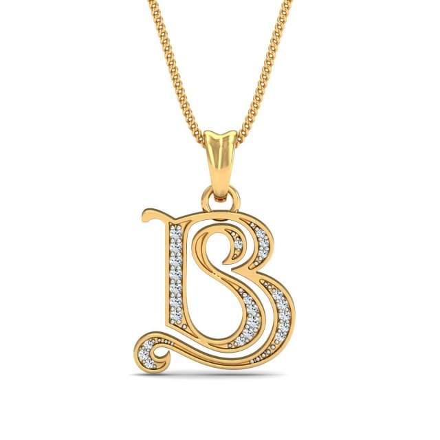 b s initial diamond pendant Model Cetak 3D .c4d .max .obj .3ds .fbx .stl .blend 