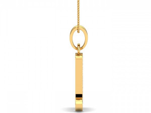 b s initial diamond pendant Model Cetak 3D