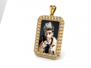 cuban chain photo picture pendant 3D Print Model