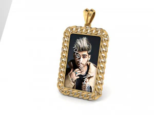 cuban chain photo picture pendant 3D Print Model