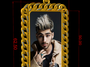 cuban chain photo picture pendant 3D Print Model