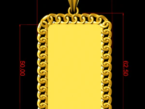 cuban chain photo picture pendant 3D Print Model