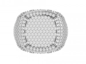 cushion shape champions diamond ring 3Dプリントモデル