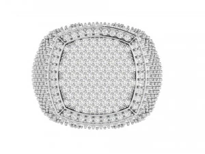 cushion shape champions diamond ring 3D Print Model