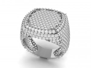 cushion shape champions diamond ring 3Dプリントモデル