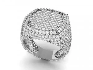 cushion shape champions diamond ring 3D Print Model