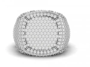 cushion shape champions diamond ring 3D Print Model