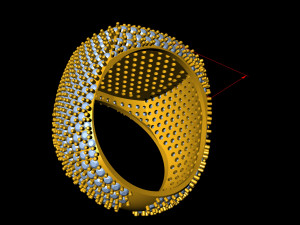 cushion shape champions diamond ring 3Dプリントモデル