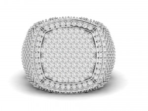 cushion shape champions diamond ring 3Dプリントモデル
