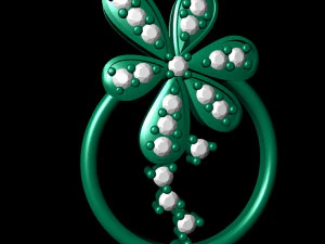 light weight diamond flower pendant 3D Print Model