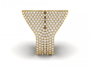 b letter diamond ring 3D प्रिंट मॉडल