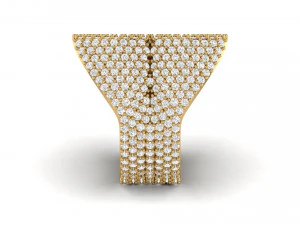 b letter diamond ring 3D Print Model