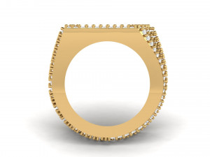 b letter diamond ring 3D प्रिंट मॉडल