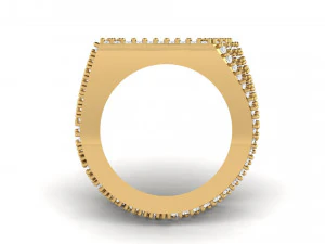 b letter diamond ring 3D Print Model