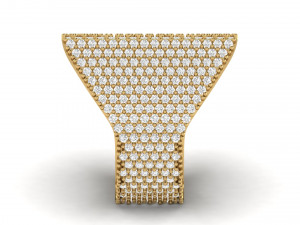 b letter diamond ring 3D प्रिंट मॉडल