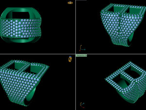 b letter diamond ring 3D प्रिंट मॉडल