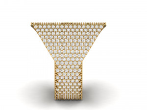 h letter diamond ring Modèles 3D en vedette