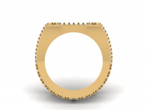 h letter diamond ring Modèles 3D en vedette