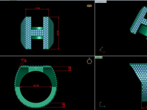 h letter diamond ring Modèles 3D en vedette