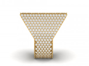 n letter diamond ring 3D 打印模型
