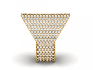 n letter diamond ring 3D Print Model