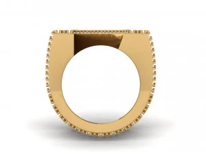 n letter diamond ring 3D Print Model
