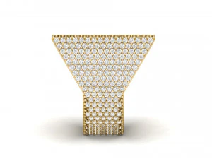 n letter diamond ring 3D Print Model