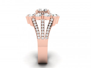 diamond cluster cocktail ring Modelo de Impressão 3D