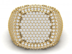 diamond signet ring 3D Принт Модель