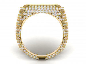 diamond signet ring 3D Принт Модель
