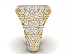 diamond signet ring 3D Print Model