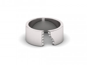 platinum diamond ring bands 3D Baskı Modeli