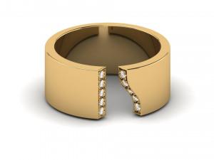platinum diamond ring bands 3D-printmodel