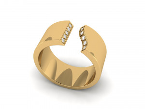 platinum diamond ring bands 3D-printmodel