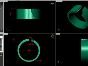platinum diamond ring bands 3D-printmodel