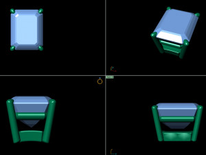 emerald ring heads type 1 - 13pc Model Cetak 3D