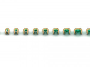 emerald ring heads type 2 - 10pc 3D प्रिंट मॉडल
