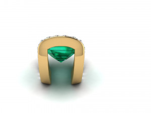 emerald ring heads type 2 - 10pc 3D प्रिंट मॉडल