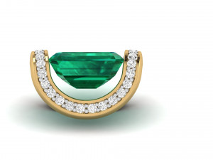 emerald ring heads type 2 - 10pc 3D प्रिंट मॉडल