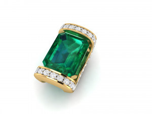emerald ring heads type 2 - 10pc 3D प्रिंट मॉडल