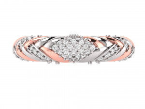 twist princess cut engagement ring matching band for gents 3D Принт Модель