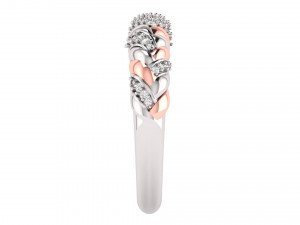 twist princess cut engagement ring matching band for gents 3D Принт Модель