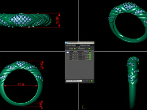 twist princess cut engagement ring matching band for gents 3D Print Model