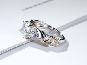 Twist princess cut engagement ring combinations 3D-printmodel