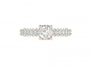 cushion solitaire engagement ring 3D प्रिंट मॉडल