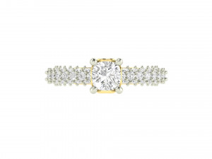 cushion solitaire engagement ring 3D प्रिंट मॉडल